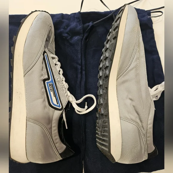 Prada Milano Men's Grey Sneakers 10.5 - Picture 7 of 11